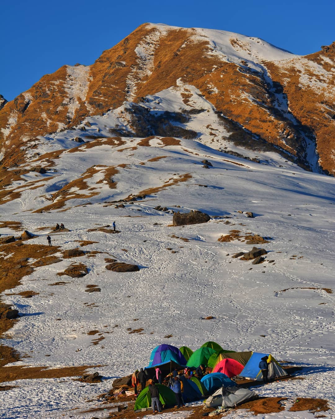 Khaliya Bugyal meadow at sunrise
